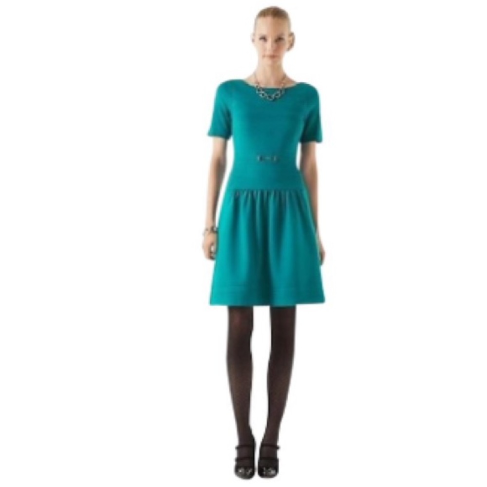 White House Black‎ Market Ponte Pintuck Drop Waist Dress, Size 8